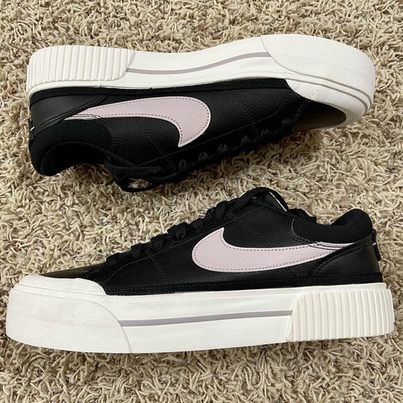 Nike Women’s Court Legacy Lift Platform Shoes Black Violet DM7590-002, Size 12 - Picture 8 of 14